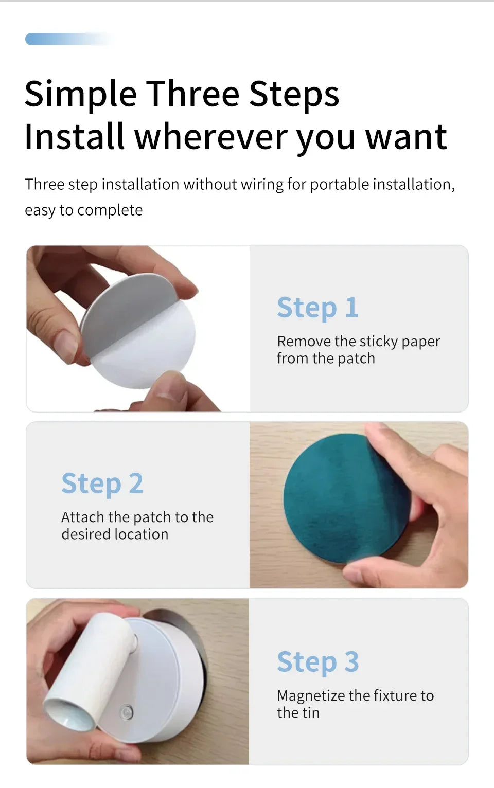 LumiSpot™ Rechargeable Magnetic Wall Light