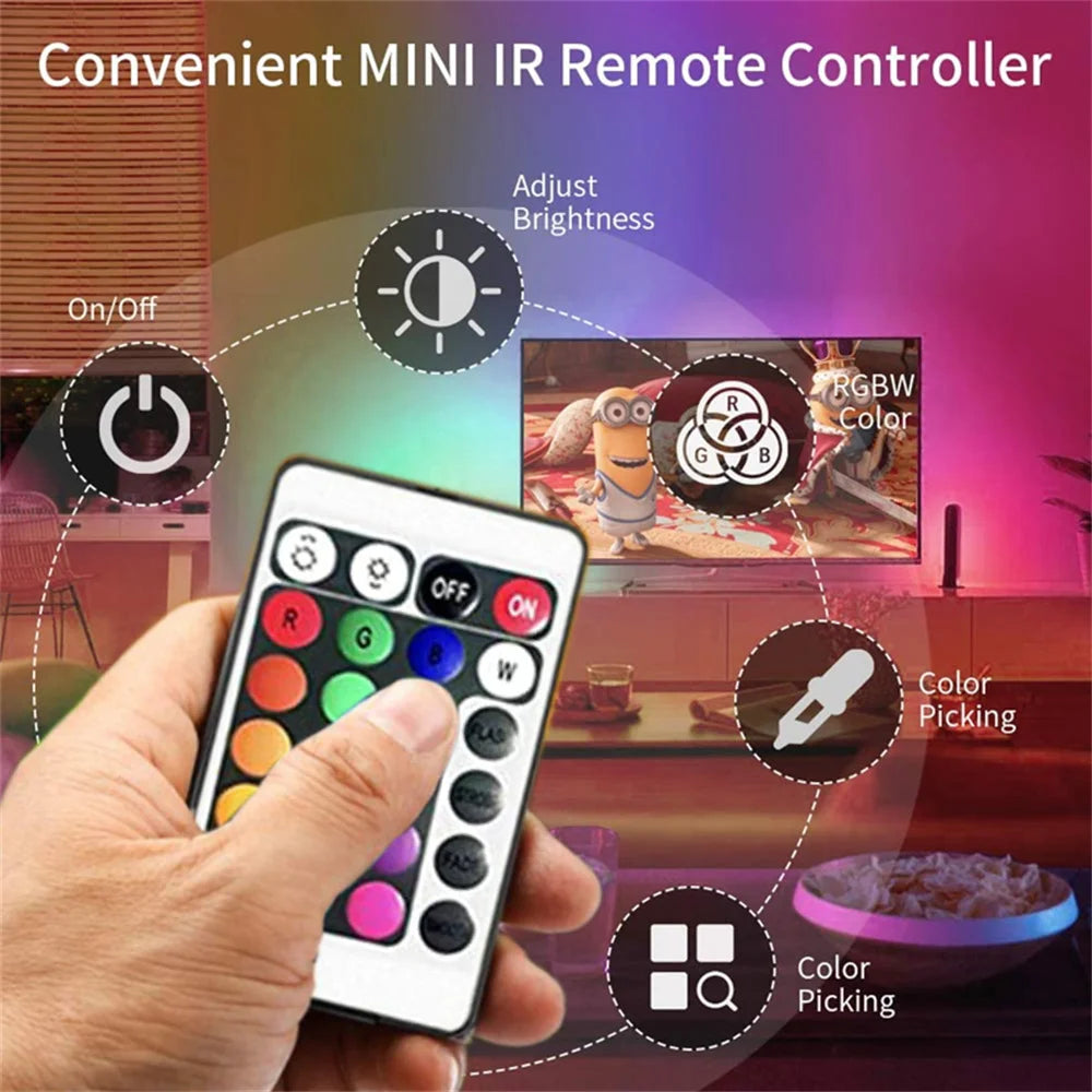 GlowStrip™ RGB LED Light Strip with Remote